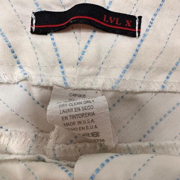 LVL X Vintage Pin Dotted Striped White Low Rise Flared Pants Size Medium - Picture 3 of 6